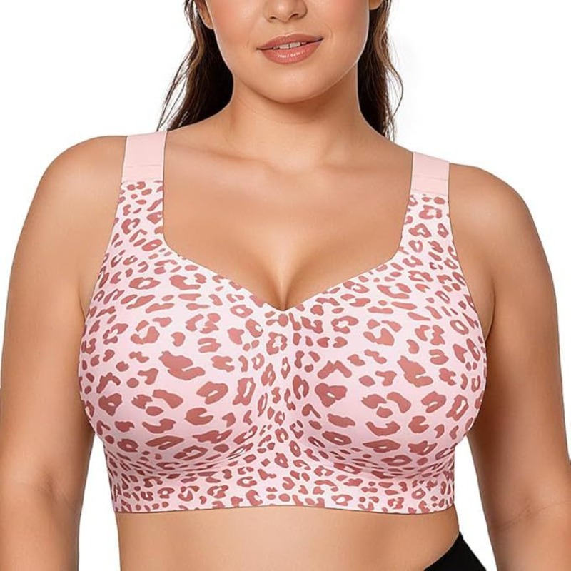 レオパード柄ゼリーブラ ノンワイヤー プッシュアップ ワイヤ - Bralette Triangle Set のレビューと価格